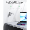UGREEN 36 W Kahe Pordiga Laadija EU USB-A/USB-C