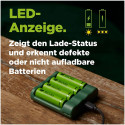 GP ReCyko B4D45 4-fold LCD 4Port Docking St. + 4x AA NiMh 2100mAh