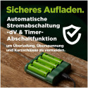 GP ReCyko B4D45 4-fold LCD 4Port Docking St. + 4x AA NiMh 2100mAh