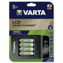 Varta LCD nutikas laadija + koos 4 patareiga 2100 mAh AA