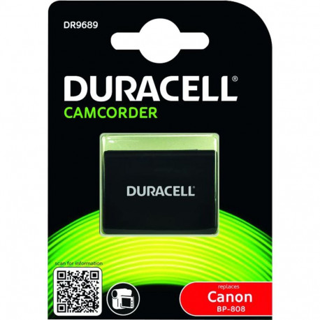 Duracell liitium-ioon aku 890 mAh Canon BP-808 jaoks