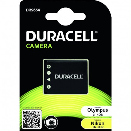 Duracell liitiumioon 700 mAh jaoks Olympus Li-40B Nikon EN-EL10