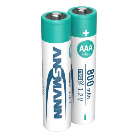 1x2 Ansmann maxE NiMH laetav aku Micro AAA 800 mAh DECT telefon