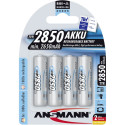 1x4 Ansmann NiMH laetav aku 2850 Mignon AA 2650 mAh
