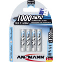 1x4 Ansmann NiMH laetav aku 1000 Micro AAA 950 mAh