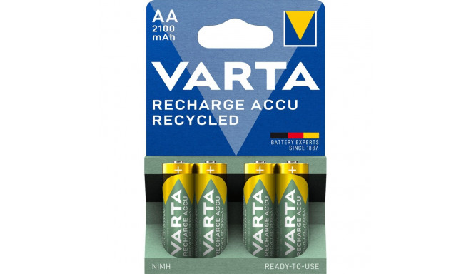 1x4 Varta Laetavad Akud Recycled 2100 mAh AA Mignon NiMH