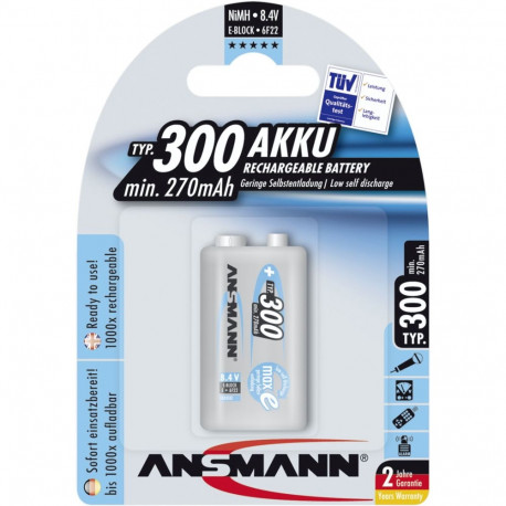 Ansmann maxE NiMH aku 300 9V 270 mAh 5035453