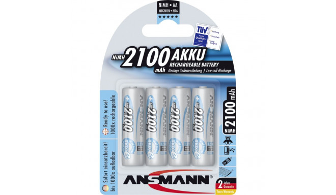 1x4 Ansmann maxE NiMH laetav aku Mignon AA 2100 mAh 5035052