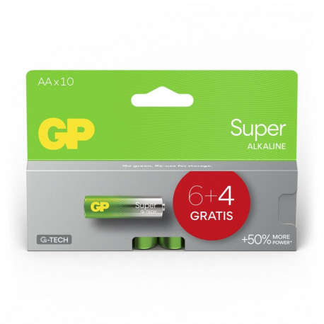 6+4 GP Super alkaline 1,5V AA Mignon LR06 GPSUP15A980C10