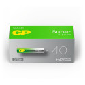 1x40 GP Super Alkaline AAA Micro Batteries PET Box 03024AETA-B40
