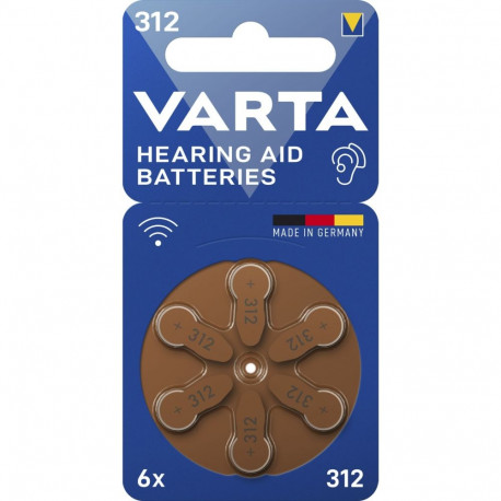 1x6 Varta kuuldeaparaadi patareid tüüp 312 24607101416