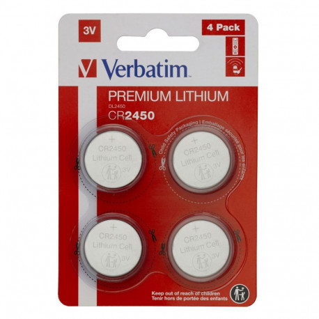 1x4 Verbatim CR 2450 Lithium battery 49535