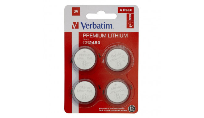 1x4 Verbatim CR 2450 Lithium battery 49535