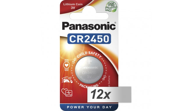12x1 Panasonic CR 2450 Lithium Power