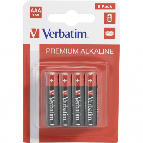 1x8 Verbatim Alkaline battery Micro AAA LR 03            49502