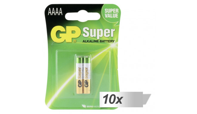 10x2 GP Super Alkaline AAAA Batteries