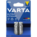 1x2 Varta Ultra Lithium AA Mignon LR06