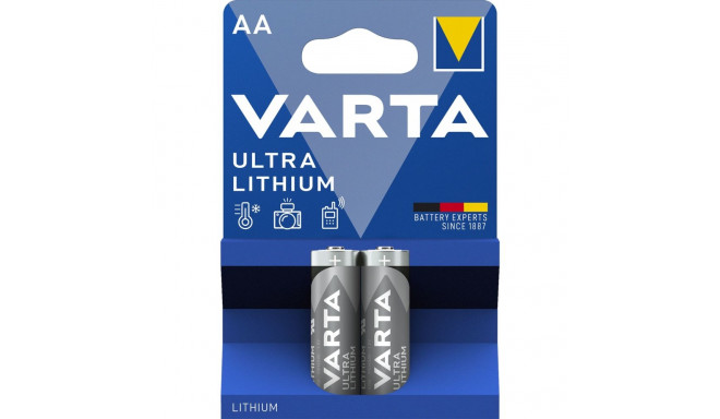 1x2 Varta Ultra Lithium Mignon AA LR06