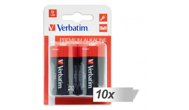 10x2 Verbatim Alkaline battery Mono D LR 20               49923