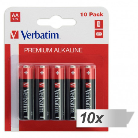 10x10 Verbatim alcaline patarei Migono AA LR 06 49875