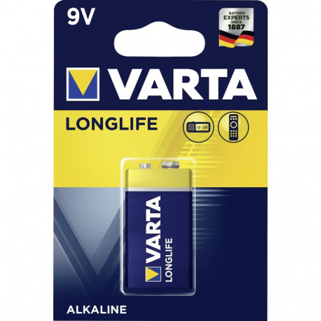 50x1 Varta Longlife Extra 9V plokk 6 LR 61 PU karp