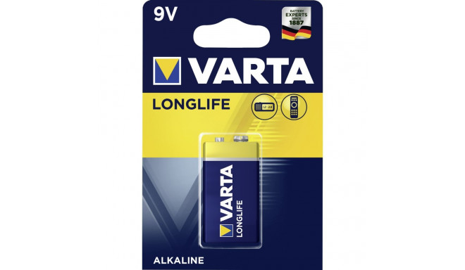 10x1 Varta Longlife Extra 9V block 6 LR 61       PU inner box