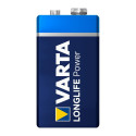 10x1 Varta Longlife Power 6LR61 9V-plokk patarei sisekarbis