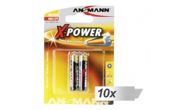10x2 Ansmann Alkaline Micro AAA LR 03 X-Power