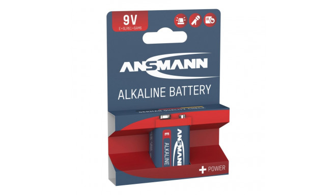 1 Ansmann Alkaline 9V plokk red-line