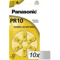 10x1 Panasonic PR 10 Kuuldeaparaadi Patareid Tsink-Õhk 6 tk.