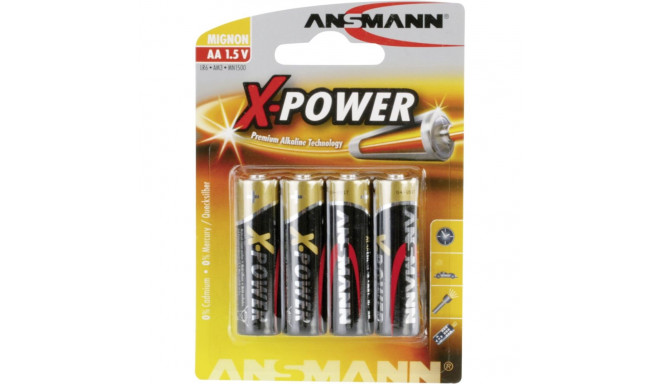 1x4 Ansmann leelispatarei Mignon AA LR 6 X-Power