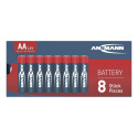 1x8 Ansmann Alkaline Mignon AA LR 6 punane-line
