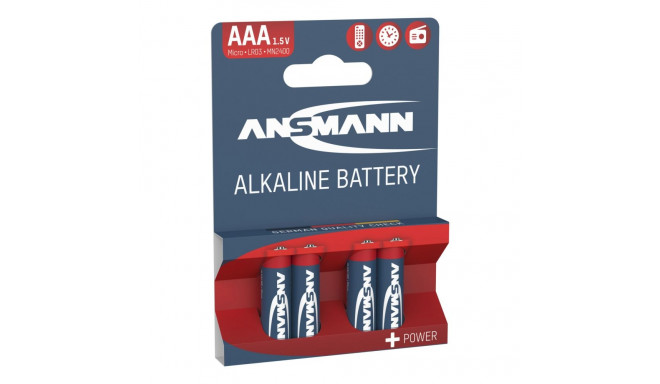 1x4 Ansmann Alkaline Micro AAA LR 03 punane-line