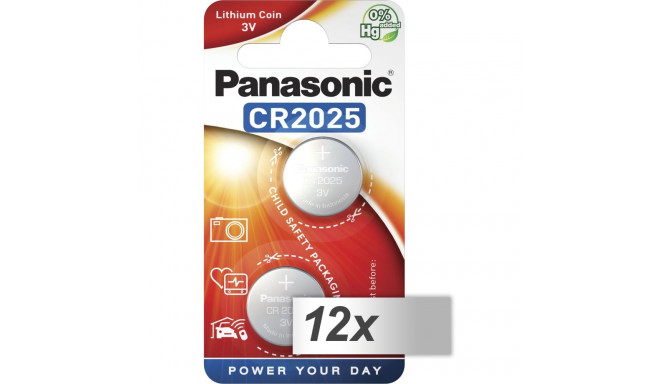 12x2 Panasonic CR 2025 Lithium Power VPE Inner Box