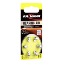 1x6 Ansmann Zinc-Air 10 (PR70) Kuulmisaparaadi Patareid