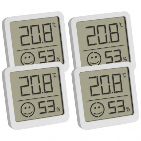 TFA 30.5053.02.04 4-Pack  white Digital Thermo Hygrometer