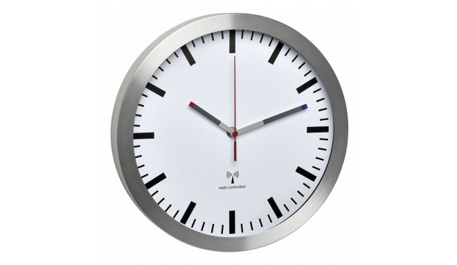 TFA 60.3528.02  radio-controlled wall clock aluminium