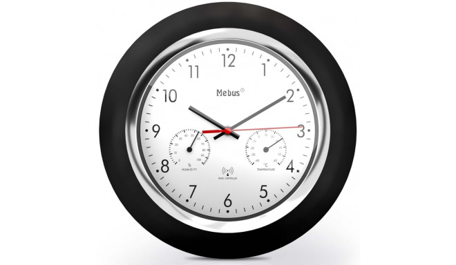 Mebus 19453 raadiojuhitav seinakell termomeetri/hügromeetriga