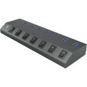 RaidSonic IB-HUB1701-C3 7-porti USB 3.0 Type-A jaotur