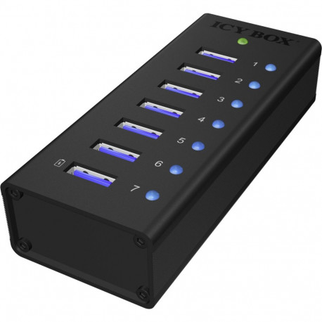 ICY BOX IB-AC618 7-Port USB 3.0 Hub Aluminium