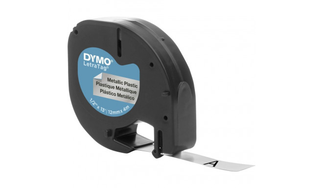 Dymo Letratag metallist hõbedane lint 12 mm x 4 m