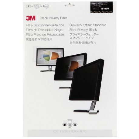 3M PF190W1B Privacy Filter Black for 48,3cm 19,0 16:10