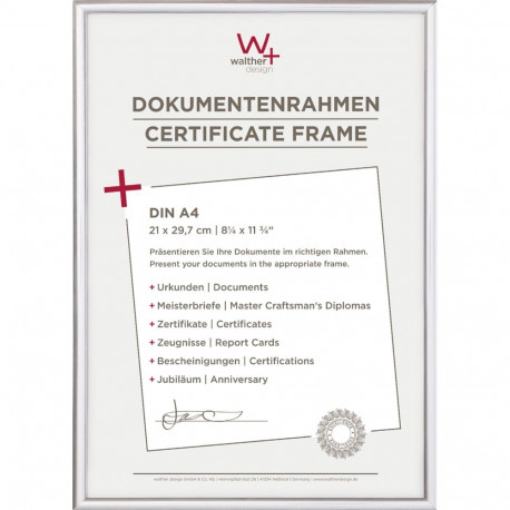 Walther New Lifestyle    21x29,7 Resin silver DIN A4 KV130S