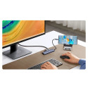 HUB Ugreen CM511 20956A 6in1 USB-C - HDMI / 3x USB-A 3.0 / SD/TF card reader - gray