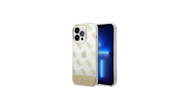 Guess GUHCP14LHG4MHG iPhone 14 Pro 6.1 "gold / gold hardcase 4G Pattern Script