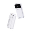 Dudao K15Pro Power Bank 20000mAh 22.5W PD USB-C / USB-A / Built-in Lightning and USB-C Cables - Whit