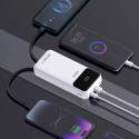 Dudao K15Pro Power Bank 20000mAh 22.5W PD USB-C / USB-A / Built-in Lightning and USB-C Cables - Whit