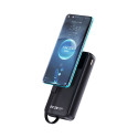 Dudao K15Pro Power Bank 20000mAh 22.5W PD USB-C / USB-A / Built-in Lightning and USB-C Cables - Blac