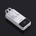 Dudao K15Pro Power Bank 20000mAh 22.5W PD USB-C / USB-A / Built-in Lightning and USB-C Cables - Whit