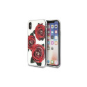 Guess Flower Desire Red Rose iPhone X Case - Transparent